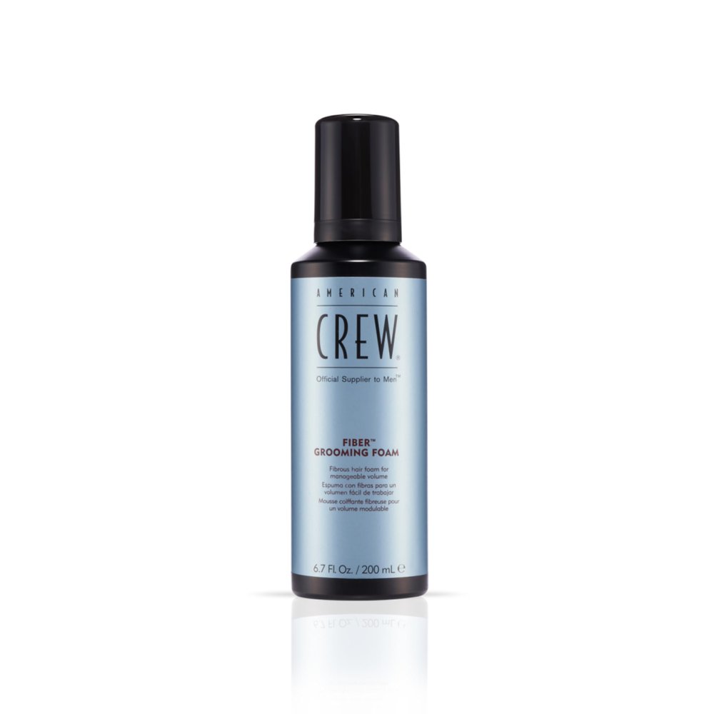 American Crew Men's Hair Fiber Grooming Foam, Like Hair Gel, Gift for Him, 6.7 Fl Oz