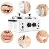 Wax Warmer Double Pot, Professional Electric Heater for Facial, Body, Spa, and Salon, 1.2L Dual Adjustable Temperature with 100 Wooden Craft Sticks, Hair Removal view 2