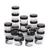 100 Count Refillable Cosmetic Containers with Lids 20 Grams Black Makeup Sample Jars for Beauty Products - Black view 1