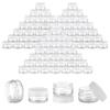 100 Count Mini Makeup Sample Containers with Lids 10g Plastic Cosmetic Containers Refillable Traveling Jars for Skin Care Products - White view 1