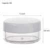 100 Count Mini Makeup Sample Containers with Lids 10g Plastic Cosmetic Containers Refillable Traveling Jars for Skin Care Products - White view 2