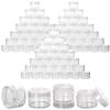 100 Count Refillable Sample Containers with Lids Cosmetic Jars 15 Gram Empty Cream Jars Leak Proof Makeup Containers for Traveling - Clear view 1