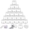 100 Count Sample Containers with lids 20g Plastic Cosmetic Jars Leak Proof Traveling Makeup Containers for Cream and Lotions - White view 1