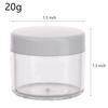100 Count Sample Containers with lids 20g Plastic Cosmetic Jars Leak Proof Traveling Makeup Containers for Cream and Lotions - White view 2