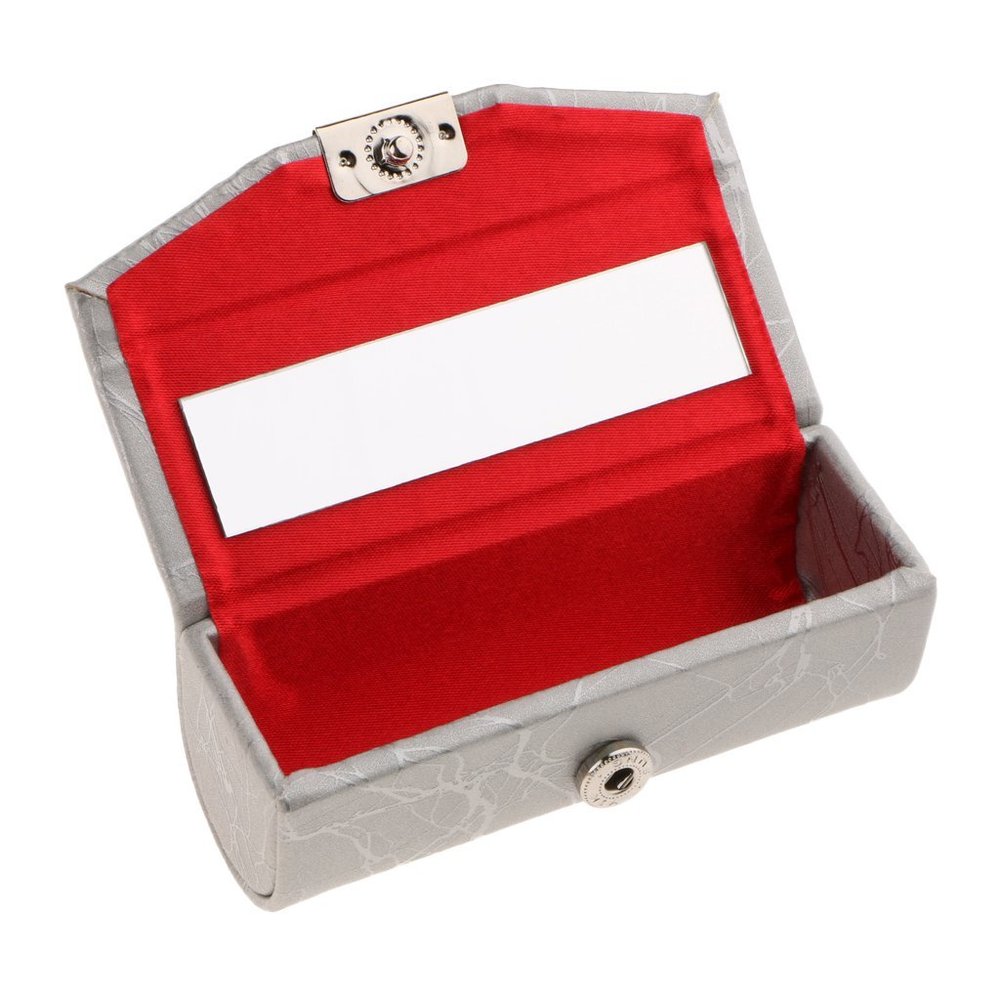 Inzopo Lipstick Holder Lipstick Case with Mirror and Lock Closure, Exquisit, Press