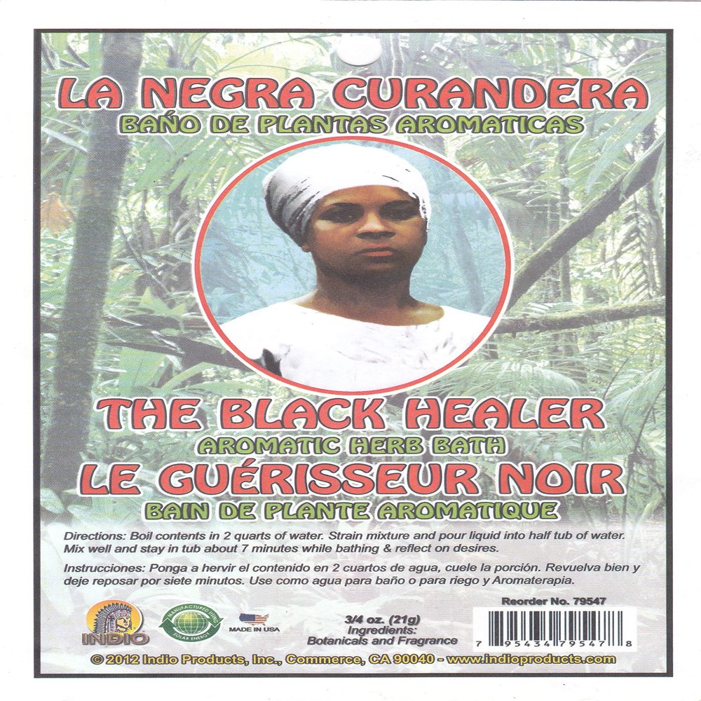 Bano BATH DE PLANTAS AROMATICAS, La Negra Curandera, THE BLACK HEALER, La Guerisseur Noir Aromatic Herb Bath Bano from SUPER FAST SHIPPER HIBISCUS EXPRESS