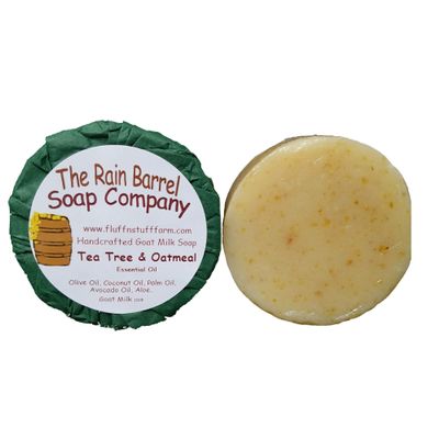 1 POUND OF SOAP The Rain Barrel Soap Company Tea Tree & Oatmeal Goat Milk Soap Free Shipping