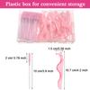 24 Pieces Plastic Eyelash Extension Tweezers Applicator Tool Auxiliary Clip and 100 Pieces Eyelash Brush Mascara Wands for Application(Pink) view 2