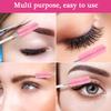 24 Pieces Plastic Eyelash Extension Tweezers Applicator Tool Auxiliary Clip and 100 Pieces Eyelash Brush Mascara Wands for Application(Pink) view 4