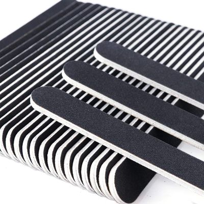 5pcs/Set Strong Thick Nails Polishing Block Buffers Black Straight Nails Dead Skin Remover Nails Art Styling Sanding Tools Emery Board Nail Files, Straight Sandpaper Files for Nail Art DIY Manicure