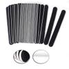 5pcs/Set Strong Thick Nails Polishing Block Buffers Black Straight Nails Dead Skin Remover Nails Art Styling Sanding Tools Emery Board Nail Files, Straight Sandpaper Files for Nail Art DIY Manicure view 2