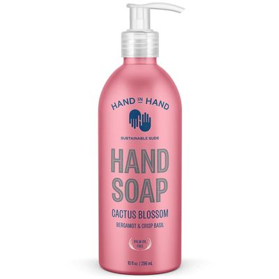 HAND IN HAND Bergamot & Crisp Basil Cactus Blossom Hand Soap, 10 FZ