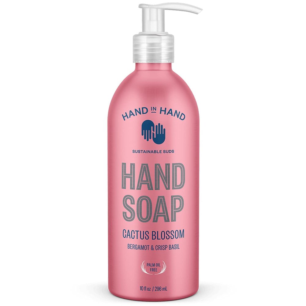 HAND IN HAND Bergamot & Crisp Basil Cactus Blossom Hand Soap, 10 FZ