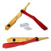 Excellent Quality Shaving Barber Beauty Salon Straight Edge Folding Razor New Red And Gold Razor view 1