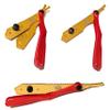 Excellent Quality Shaving Barber Beauty Salon Straight Edge Folding Razor New Red And Gold Razor view 2
