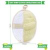 3 Packs Exfoliating Loofah Sponge Pads,Large 5x 7-100% Natural Luffa and Terry Cloth Materials,Premium Loofa Sponge Scrubber Body Glove Close Skin for Men and Women,Perfect for Bath Spa and Shower view 2