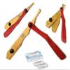 Cut Thraot Professsional Straight Edge Folding Razor Hair Trimming Shaving Folding Men's Red and Gold Razor view 1