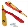 Cut Thraot Professsional Straight Edge Folding Razor Hair Trimming Shaving Folding Men's Red and Gold Razor view 3