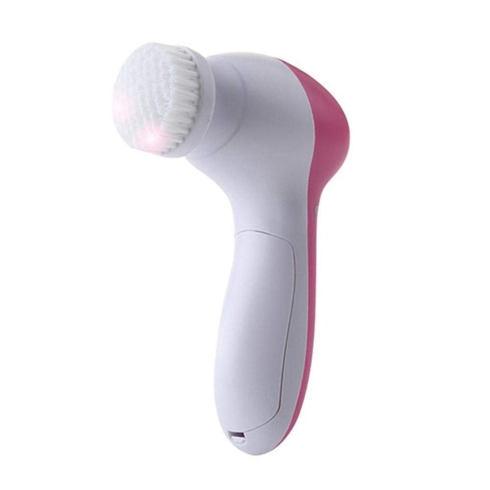 Electric Waterproof Silicone Face Cleansing Instrument Facial Pore Cleaner Washing Machine Face Deep Cleaning Tools,Pink,China