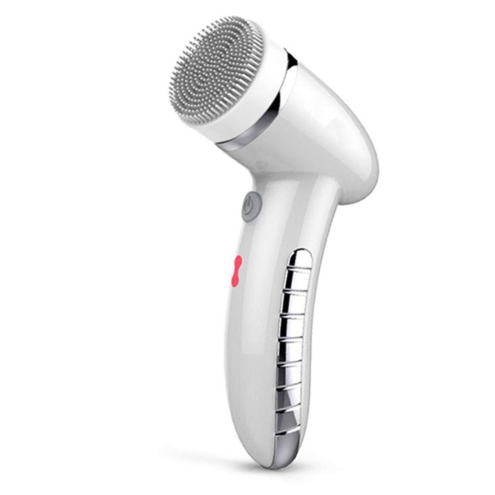 4 in 1 Facial Cleansing Brush Sonic Vibration Mini Face Cleaner Waterproof Deep Pore Cleaning Machine Electric Face Massage,White no Box