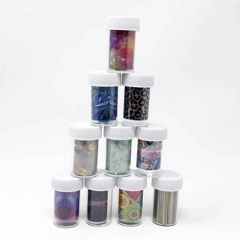 Magik 10 Pack 3 Feet Galaxy/Marble/Flower/Butterfly Nail Decal Nail Art Sticker Decor US (20 Pack)