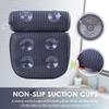 AEROiVi Luxury Bath Pillows for TubBath Pillow Bathtub Pillows for Head and Neck Support Bath Cushion Made from Soft Spacer Mesh Material with Suction Cups (Dark Blue) view 3