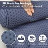 AEROiVi Luxury Bath Pillows for TubBath Pillow Bathtub Pillows for Head and Neck Support Bath Cushion Made from Soft Spacer Mesh Material with Suction Cups (Dark Blue) view 4
