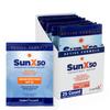 CoreTex Sun X 50 SPF Broad Spectrum Sunscreen Packets - Pack of 25 Paraben, Oxybenzone, Octinoxate, & Oil Free Sunscreen - No White Cast and Water Resistant Up to 80 Minutes view 1