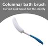 MagiDeal Vinyl Quote Me Long Anti-Slip Curve Handled Bath Body Brush, Easy Reach for Seniors, Suitable for Elderly/Pregnant Aid Bathing & Shower, Blue, 15.35" view 2