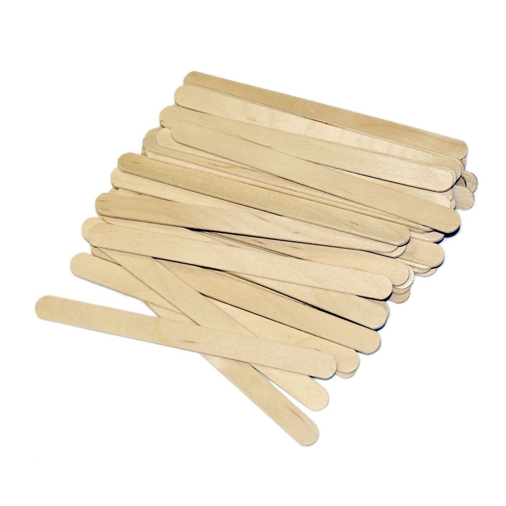 10000 Ct. Medium Wood Waxing Applicator Face Eyebrow Stick Wax Hair Removal 4.5"x3/8"
