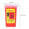 Blade Dispenser Case Razor Blade Disposal Case Barber Shop Storage Bank Container for Used Red view 2