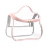 HAOGUAGUA Heavy Duty Clear Cosmetic Bag Waterproof Transparent Travel Makeup Toiletry Organizer Bag (Pink) view 1
