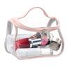 HAOGUAGUA Heavy Duty Clear Cosmetic Bag Waterproof Transparent Travel Makeup Toiletry Organizer Bag (Pink) view 2