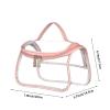 HAOGUAGUA Heavy Duty Clear Cosmetic Bag Waterproof Transparent Travel Makeup Toiletry Organizer Bag (Pink) view 3