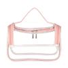 HAOGUAGUA Heavy Duty Clear Cosmetic Bag Waterproof Transparent Travel Makeup Toiletry Organizer Bag (Pink) view 4