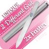 GLADZY Czech Glass Nail File with Case  Double Sided Crystal Nail File for Natural Nails, Dual Grit Coarse & Smooth Sides, Etched Bohemian Glass Manicure Tool, Professional Care, Ethically Made in EU view 1
