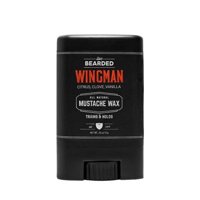 Live Bearded Mustache Wax Stick, 0.35 oz - Made in the USA with All-Natural Ingredients - Medium Hold Stache and Beard Styling for Men | Wingman - Citrus, Clove, Vanilla