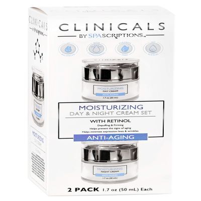 Clinicals- Moisturizing Day & Night Cream Set with Retinol - 2 Pack (1.7oz)