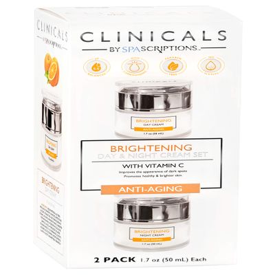 SpaScriptions Clinicals Brightening Vitamin C Day & Night Cream Set - 2 Pack (1.7oz)