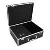 Kit Box Case,Machine Case 12.6" x 9.5" x 5.1" W/Lock Makeup Carrying Bag Storage Case Organize with Clasp,Aluminum Alloy with Sponge for Equipment Cosmetic Makeup Tools (black) view 1