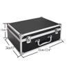 Kit Box Case,Machine Case 12.6" x 9.5" x 5.1" W/Lock Makeup Carrying Bag Storage Case Organize with Clasp,Aluminum Alloy with Sponge for Equipment Cosmetic Makeup Tools (black) view 3