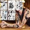 33 Sheets Outer Space Temporary Tattoos for Kids Boys Girl Women Men Adults Children, Geometry Astronaut Universe Fake Tattoo Star Moon Solar Syetem view 4