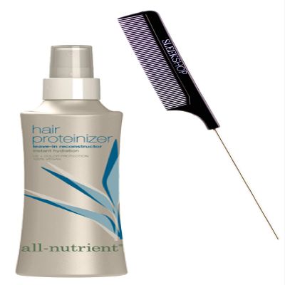 All Nutrient Hair Proteinizer, Leave-in Reconstructor, Instant Hydration, Protein Conditioner Spray (w/Sleek Comb) UV+ Color Protection, 100% Vegan (3.4 OUNCE TRAVEL SIZE)