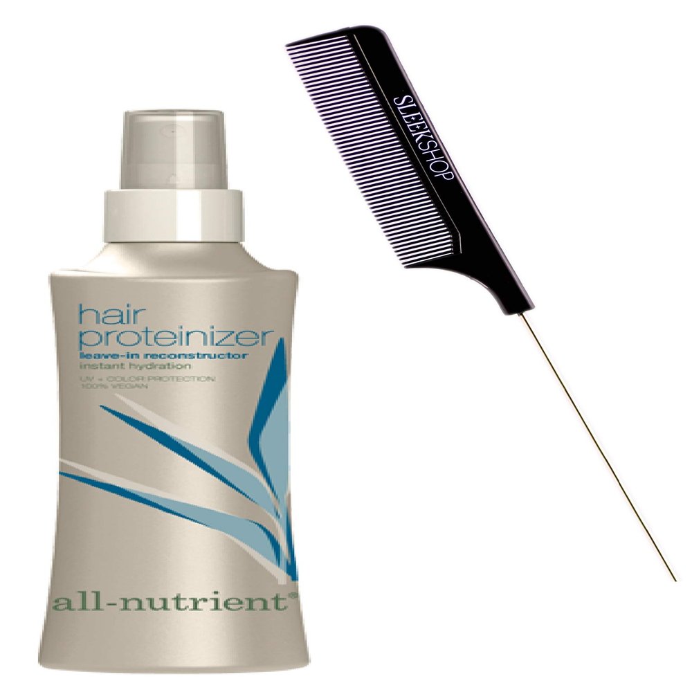 All Nutrient Hair Proteinizer, Leave-in Reconstructor, Instant Hydration, Protein Conditioner Spray (w/Sleek Comb) UV+ Color Protection, 100% Vegan (3.4 OUNCE TRAVEL SIZE)