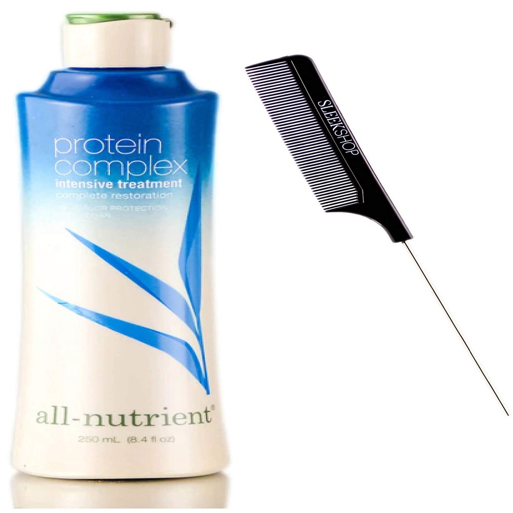 All Nutrient Protein Complex, Intensive Hair Treatment, Complete Restoration (w/Sleek Comb) UV+ Color Protection, 100% Vegan (8.4 OZ / 250 ML)