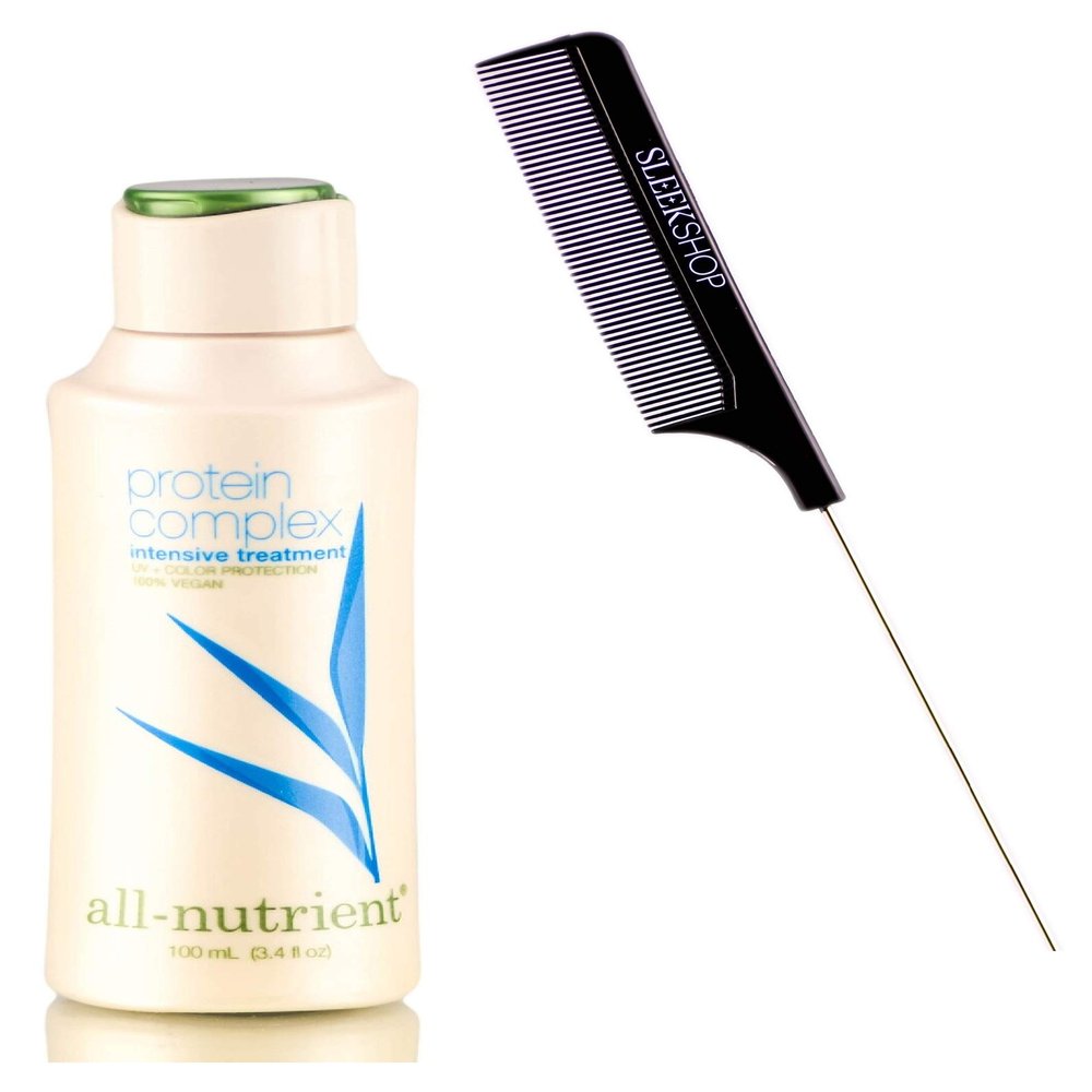 All Nutrient Protein Complex, Intensive Hair Treatment, Complete Restoration (w/Sleek Comb) UV+ Color Protection, 100% Vegan (3.4 OZ TRAVEL SIZE)