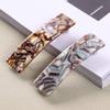 2PCS Hair Barrettes Tortoise Shell French Design Celluloid Rectangle Hair Clips for Women view 4