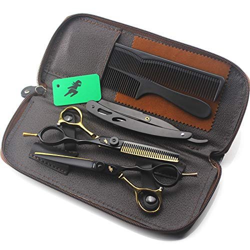 High-end Professional Hairdresser 6-inch Hairdressing Scissors 440C Steel Hair Salon Black