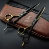 High-end Professional Hairdresser 6-inch Hairdressing Scissors 440C Steel Hair Salon Black view 3