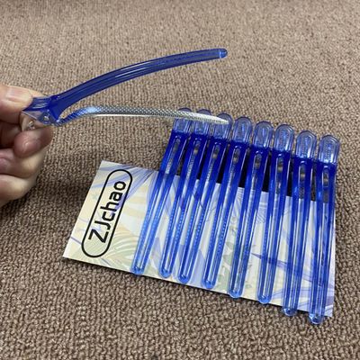 10PCS Non-Slip Plastic Duckbill Hair Clips for Women & Girls Blue Hair Styling Clips Ideal for Coloring, Sectioning & Updos, Compatible with Hair Types